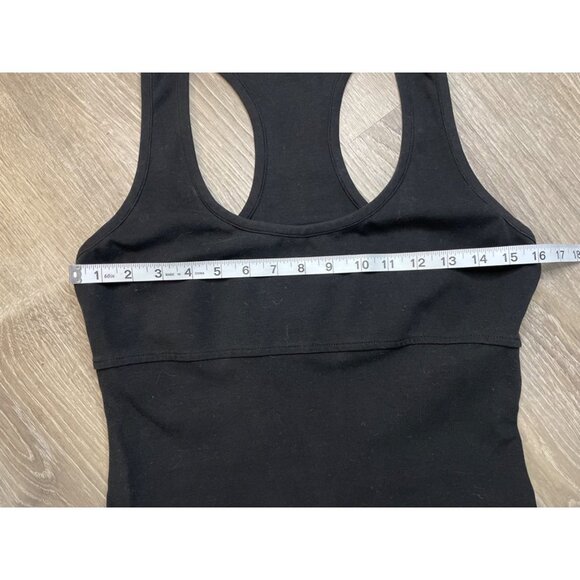 Diane Von Furstenburg Black Racerback Fitted Mini Dress Sz 10 - Picture 7 of 11